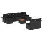 vidaXL 10-tlg. Garten-Sofagarnitur mit Kissen Schwarz Poly Rattan vidaXL 10-tlg. Garten-Sofagarnitur mit Kissen Schwarz Poly Rattan