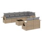vidaXL 9-tlg. Garten-Sofagarnitur mit Kissen Beige Poly Rattan vidaXL 9-tlg. Garten-Sofagarnitur mit Kissen Beige Poly Rattan