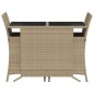 vidaXL 3-tlg. Bistro-Set mit Kissen Beige Poly Rattan vidaXL 3-tlg. Bistro-Set mit Kissen Beige Poly Rattan