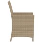 vidaXL 3-tlg. Bistro-Set mit Kissen Beige Poly Rattan vidaXL 3-tlg. Bistro-Set mit Kissen Beige Poly Rattan