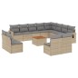 vidaXL 13-tlg. Garten-Sofagarnitur mit Kissen Beige Poly Rattan vidaXL 13-tlg. Garten-Sofagarnitur mit Kissen Beige Poly Rattan