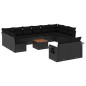 vidaXL 13-tlg. Garten-Sofagarnitur mit Kissen Schwarz Poly Rattan vidaXL 13-tlg. Garten-Sofagarnitur mit Kissen Schwarz Poly Rattan