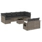 vidaXL 10-tlg. Garten-Sofagarnitur mit Kissen Grau Poly Rattan vidaXL 10-tlg. Garten-Sofagarnitur mit Kissen Grau Poly Rattan