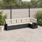 vidaXL 6-tlg. Garten-Sofagarnitur mit Kissen Schwarz Poly Rattan vidaXL 6-tlg. Garten-Sofagarnitur mit Kissen Schwarz Poly Rattan
