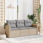 vidaXL 3-tlg. Garten-Sofagarnitur mit Kissen Beigemischung Poly Rattan vidaXL 3-tlg. Garten-Sofagarnitur mit Kissen Beigemischung Poly Rattan