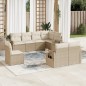 vidaXL 8-tlg. Garten-Sofagarnitur mit Kissen Beige Poly Rattan vidaXL 8-tlg. Garten-Sofagarnitur mit Kissen Beige Poly Rattan
