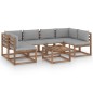 vidaXL 7-tlg. Garten-Lounge-Set aus Paletten mit Kissen Kiefernholz vidaXL 7-tlg. Garten-Lounge-Set aus Paletten mit Kissen Kiefernholz