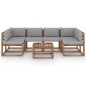 vidaXL 7-tlg. Garten-Lounge-Set aus Paletten mit Kissen Kiefernholz vidaXL 7-tlg. Garten-Lounge-Set aus Paletten mit Kissen Kiefernholz