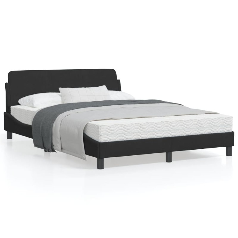 vidaXL Bettgestell mit Kopfteil Schwarz 140x190 cm Samt vidaXL Bettgestell mit Kopfteil Schwarz 140x190 cm Samt
