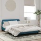 vidaXL Bettgestell mit Kopfteil Blau 140x190 cm Samt vidaXL Bettgestell mit Kopfteil Blau 140x190 cm Samt
