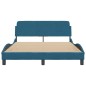 vidaXL Bettgestell mit Kopfteil Blau 140x190 cm Samt vidaXL Bettgestell mit Kopfteil Blau 140x190 cm Samt