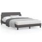 vidaXL Bettgestell mit Kopfteil Grau 140x190 cm Kunstleder vidaXL Bettgestell mit Kopfteil Grau 140x190 cm Kunstleder