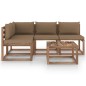 5-tlg. Garten-Lounge-Set mit Taupe Kissen 5-tlg. Garten-Lounge-Set mit Taupe Kissen