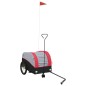 vidaXL Fahrradanhänger Schwarz und Rot 30 kg Eisen vidaXL Fahrradanhänger Schwarz und Rot 30 kg Eisen