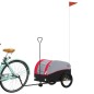 vidaXL Fahrradanhänger Schwarz und Rot 30 kg Eisen vidaXL Fahrradanhänger Schwarz und Rot 30 kg Eisen