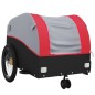 vidaXL Fahrradanhänger Schwarz und Rot 30 kg Eisen vidaXL Fahrradanhänger Schwarz und Rot 30 kg Eisen