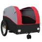 vidaXL Fahrradanhänger Schwarz und Rot 30 kg Eisen vidaXL Fahrradanhänger Schwarz und Rot 30 kg Eisen