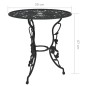 vidaXL 3-tlg. Bistro-Set Aluminiumguss Schwarz vidaXL 3-tlg. Bistro-Set Aluminiumguss Schwarz