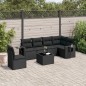 vidaXL 7-tlg. Garten-Sofagarnitur mit Kissen Schwarz Poly Rattan vidaXL 7-tlg. Garten-Sofagarnitur mit Kissen Schwarz Poly Rattan