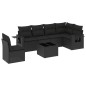 vidaXL 7-tlg. Garten-Sofagarnitur mit Kissen Schwarz Poly Rattan vidaXL 7-tlg. Garten-Sofagarnitur mit Kissen Schwarz Poly Rattan