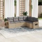 vidaXL 6-tlg. Garten-Sofagarnitur mit Kissen Beige Poly Rattan vidaXL 6-tlg. Garten-Sofagarnitur mit Kissen Beige Poly Rattan