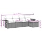vidaXL 5-tlg. Garten-Sofagarnitur mit Kissen Grau Poly Rattan vidaXL 5-tlg. Garten-Sofagarnitur mit Kissen Grau Poly Rattan