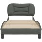 vidaXL Bettgestell mit LED Dunkelgrau 90x200 cm Stoff vidaXL Bettgestell mit LED Dunkelgrau 90x200 cm Stoff