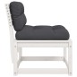 vidaXL Gartensofa mit Kissen Weiß Massivholz Kiefer vidaXL Gartensofa mit Kissen Weiß Massivholz Kiefer
