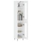 vidaXL Highboard Hochglanz-Weiß 34,5x34x180 cm Holzwerkstoff vidaXL Highboard Hochglanz-Weiß 34,5x34x180 cm Holzwerkstoff