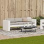 vidaXL Gartensofa 3-Sitzer Weiß 189x60x62 cm Massivholz Kiefer vidaXL Gartensofa 3-Sitzer Weiß 189x60x62 cm Massivholz Kiefer