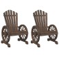 vidaXL Adirondack-Gartenstühle 2 Stk. Massivholz Tanne vidaXL Adirondack-Gartenstühle 2 Stk. Massivholz Tanne