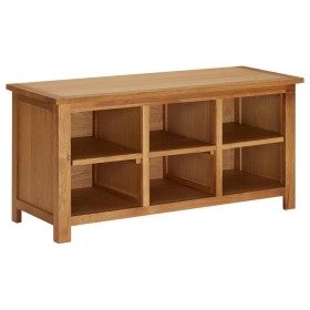 vidaXL Schuhregal 90x37x45 cm Eiche Massivholz