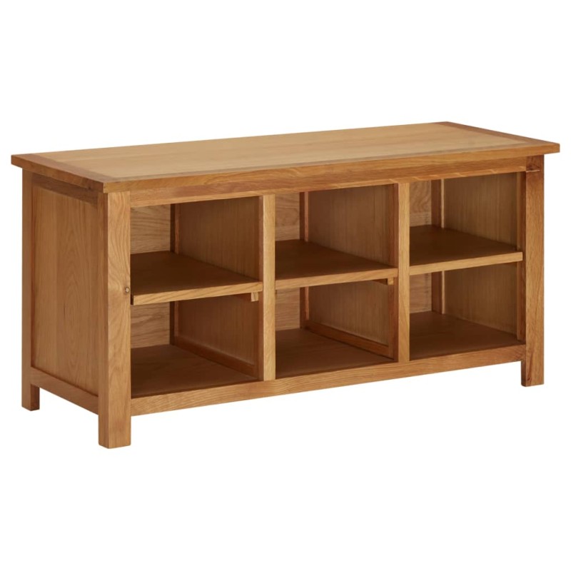 vidaXL Schuhregal 90x37x45 cm Eiche Massivholz vidaXL Schuhregal 90x37x45 cm Eiche Massivholz