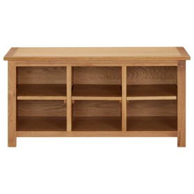 vidaXL Schuhregal 90x37x45 cm Eiche Massivholz