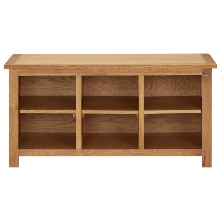 vidaXL Schuhregal 90x37x45 cm Eiche Massivholz