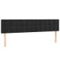 vidaXL Boxspringbett mit Matratze & LED Schwarz 180x200 cm Samt vidaXL Boxspringbett mit Matratze & LED Schwarz 180x200 cm Samt