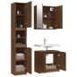vidaXL 3-tlg. Badmöbel-Set Braun Eichen-Optik Holzwerkstoff vidaXL 3-tlg. Badmöbel-Set Braun Eichen-Optik Holzwerkstoff
