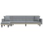 vidaXL Schlafsofa in L-Form Hellgrau 275x140x70 cm Stoff vidaXL Schlafsofa in L-Form Hellgrau 275x140x70 cm Stoff