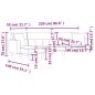 vidaXL Schlafsofa in L-Form Hellgrau 275x140x70 cm Stoff vidaXL Schlafsofa in L-Form Hellgrau 275x140x70 cm Stoff
