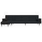 vidaXL Schlafsofa in L-Form Schwarz 271x140x70 cm Samt vidaXL Schlafsofa in L-Form Schwarz 271x140x70 cm Samt