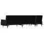 vidaXL Schlafsofa in L-Form Schwarz 271x140x70 cm Samt vidaXL Schlafsofa in L-Form Schwarz 271x140x70 cm Samt