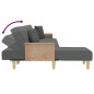 vidaXL Schlafsofa in L-Form Dunkelgrau 279x140x70 cm Stoff vidaXL Schlafsofa in L-Form Dunkelgrau 279x140x70 cm Stoff