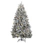 vidaXL Künstlicher Weihnachtsbaum Klappbar 300 LEDs & Kugeln 180 cm vidaXL Künstlicher Weihnachtsbaum Klappbar 300 LEDs & Kugeln 180 cm