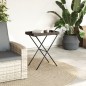 vidaXL Tabletttisch Klappbar Braun 65x40x75 cm Poly Rattan vidaXL Tabletttisch Klappbar Braun 65x40x75 cm Poly Rattan