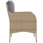 vidaXL Gartenstühle mit Kissen 2 Stk. Beigemischung Poly Rattan vidaXL Gartenstühle mit Kissen 2 Stk. Beigemischung Poly Rattan