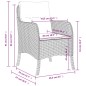 vidaXL Gartenstühle mit Kissen 2 Stk. Beigemischung Poly Rattan vidaXL Gartenstühle mit Kissen 2 Stk. Beigemischung Poly Rattan