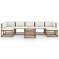 8-tlg. Garten-Lounge-Set mit Creme Kissen 8-tlg. Garten-Lounge-Set mit Creme Kissen
