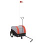 vidaXL Fahrradanhänger Schwarz und Orange 30 kg Eisen vidaXL Fahrradanhänger Schwarz und Orange 30 kg Eisen