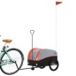 vidaXL Fahrradanhänger Schwarz und Orange 30 kg Eisen vidaXL Fahrradanhänger Schwarz und Orange 30 kg Eisen