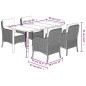 vidaXL 5-tlg. Garten-Essgruppe mit Kissen Schwarz Poly Rattan vidaXL 5-tlg. Garten-Essgruppe mit Kissen Schwarz Poly Rattan